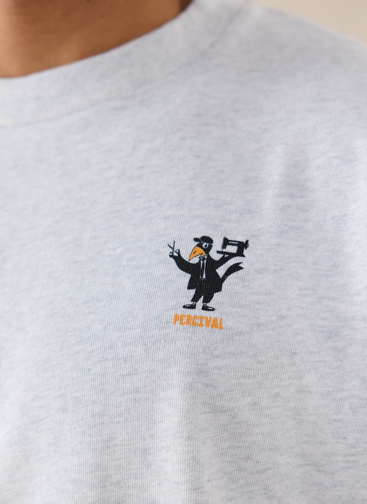 Men's Oversized Graphic T Shirt - Atticus - Cotton - Grey - Percival | Percival Customer Favorite