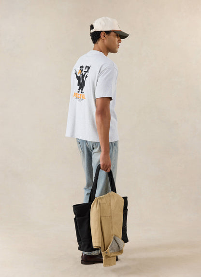 Men's Oversized Graphic T Shirt - Atticus - Cotton - Grey - Percival | Percival Customer Favorite