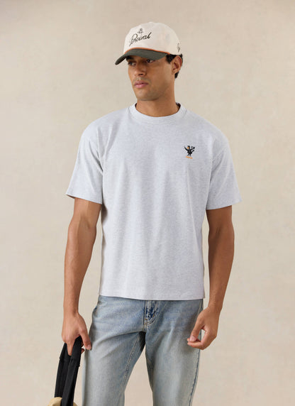 Men's Oversized Graphic T Shirt - Atticus - Cotton - Grey - Percival | Percival Customer Favorite