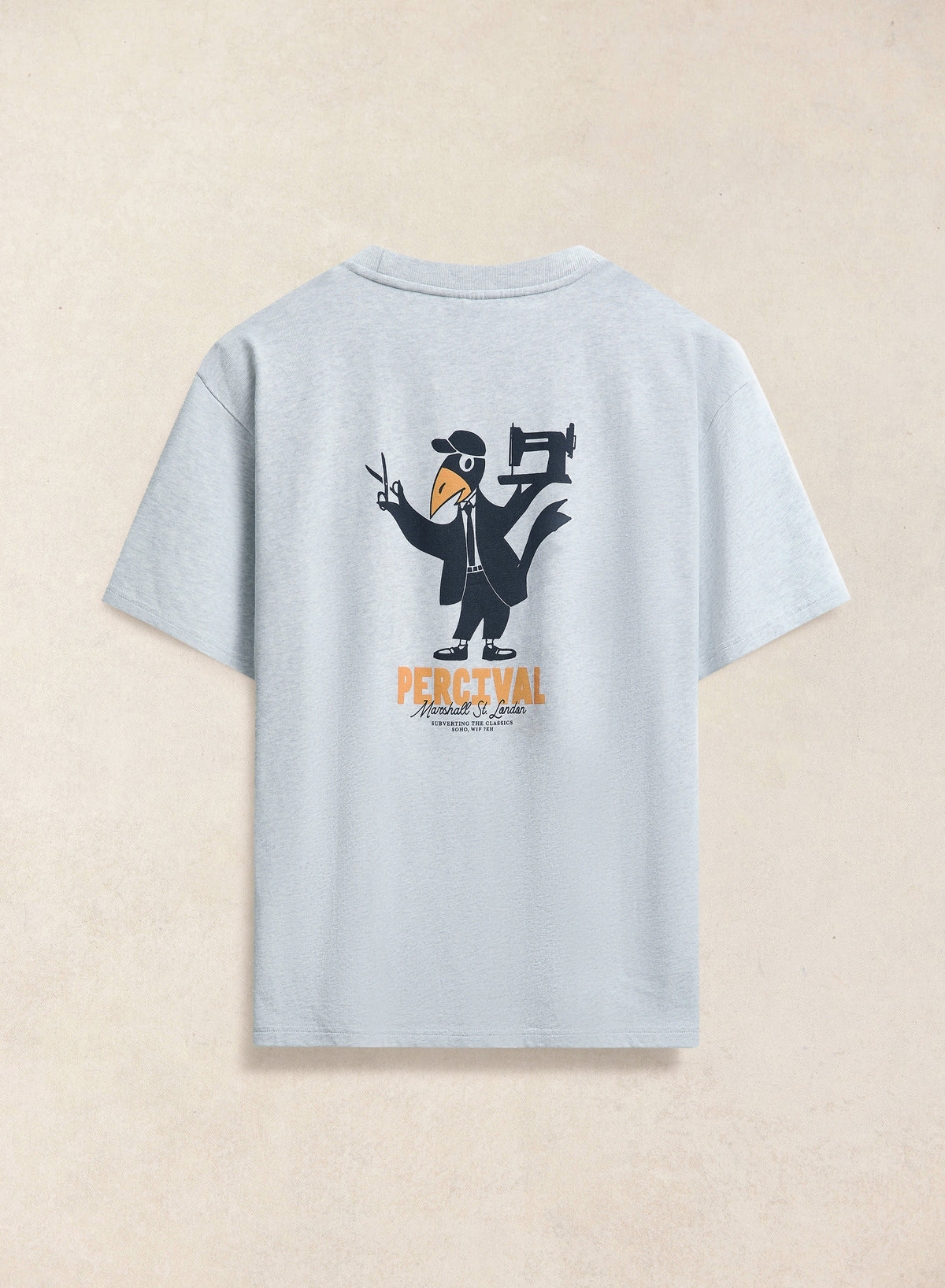 Men's Oversized Graphic T Shirt - Atticus - Cotton - Grey - Percival | Percival Customer Favorite
