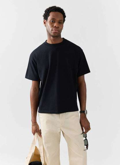 Men's Oversized Cotton T Shirts - 3 Pack - Black | Percival Premium