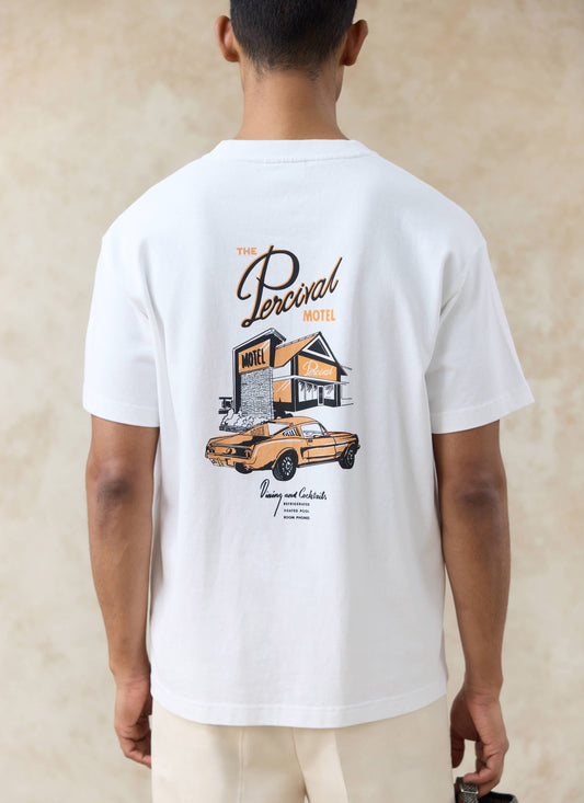 Men's Oversized T-Shirt: Alistair - Organic Cotton - White | Percival Popular