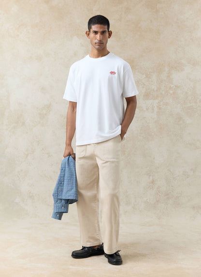 Men's Oversized T-Shirt: Gordon - Organic Cotton - White | Percival Quality