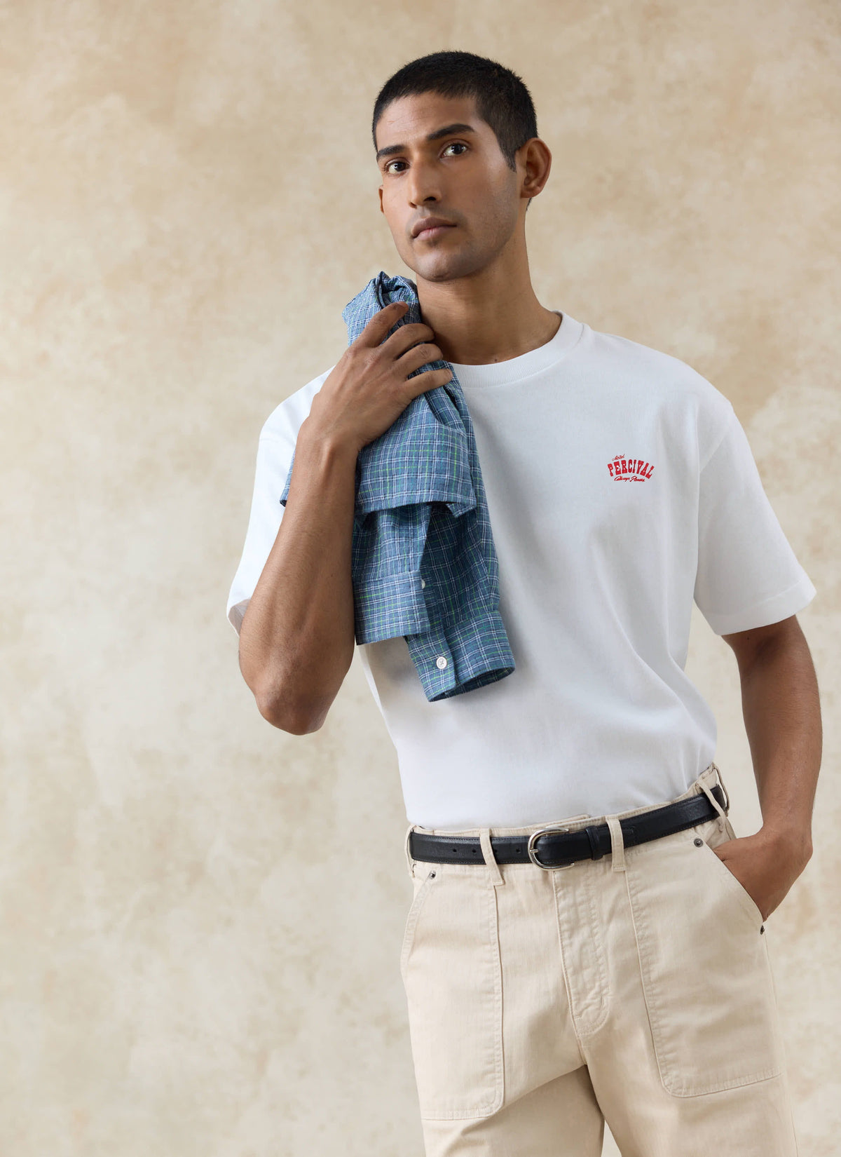 Men's Oversized T-Shirt: Gordon - Organic Cotton - White | Percival Quality