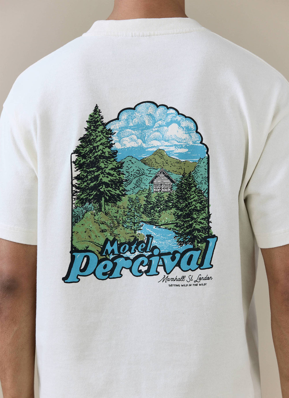 Men's Cream Oversized T Shirt - Arnold - Organic Cotton | Percival Classic