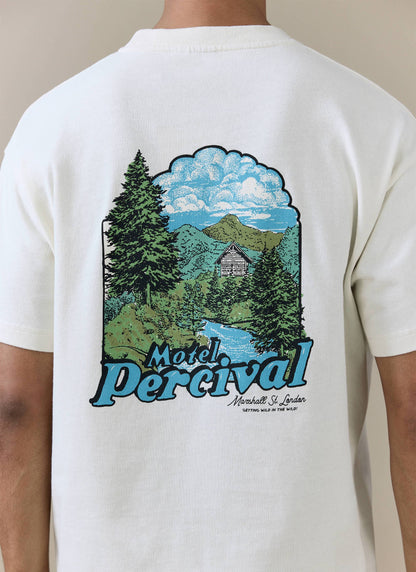 Men's Cream Oversized T Shirt - Arnold - Organic Cotton | Percival Classic