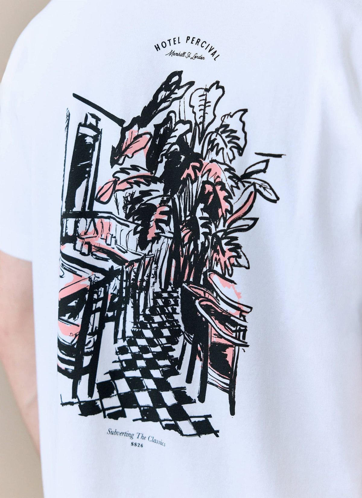 Men's T Shirt - Hotel Bistro Oversized - Organic Cotton - White | Percival Everyday