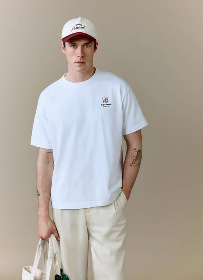 Men's T Shirt - Hotel Bistro Oversized - Organic Cotton - White | Percival Everyday