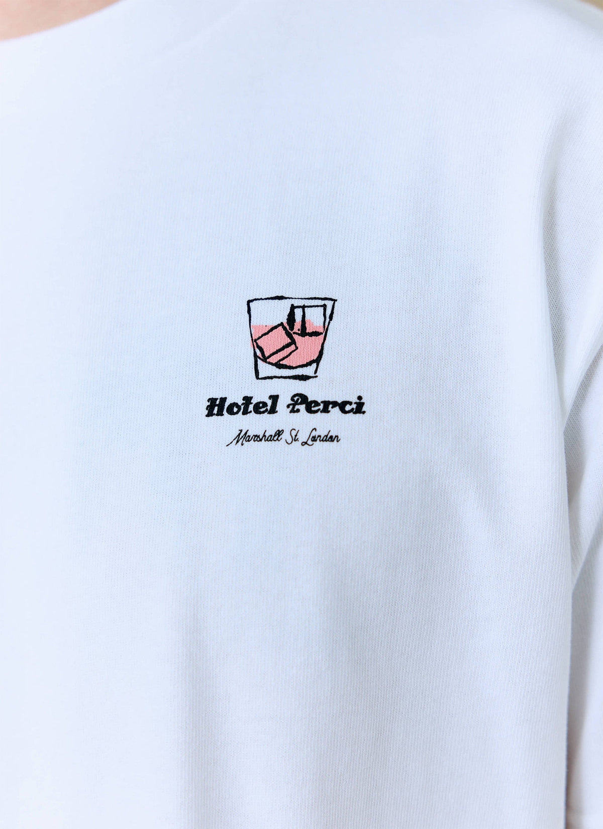 Men's T Shirt - Hotel Bistro Oversized - Organic Cotton - White | Percival Everyday
