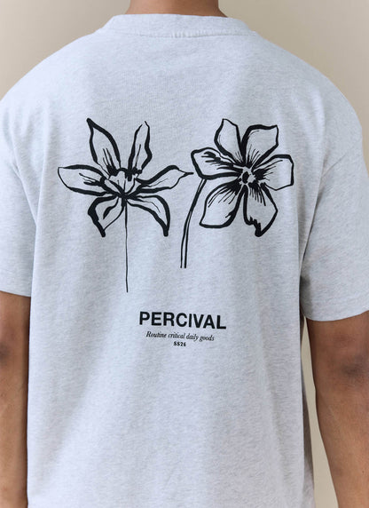 Men's Oversized T Shirt: Melvin - Cotton - Grey | Percival Popular