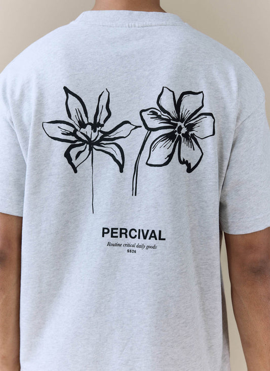 Men's Oversized T Shirt: Melvin - Cotton - Grey | Percival Popular