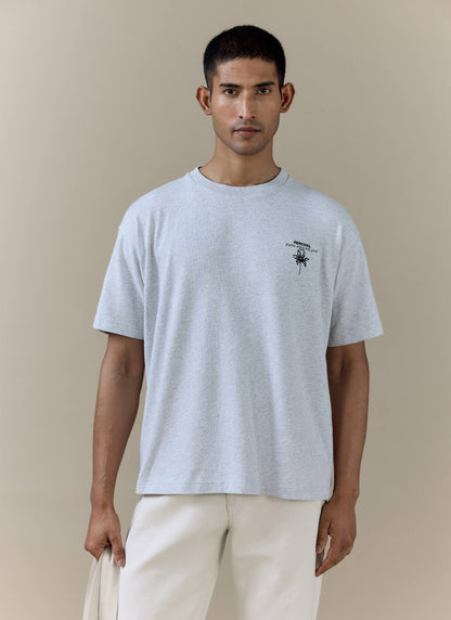 Men's Oversized T Shirt: Melvin - Cotton - Grey | Percival Popular