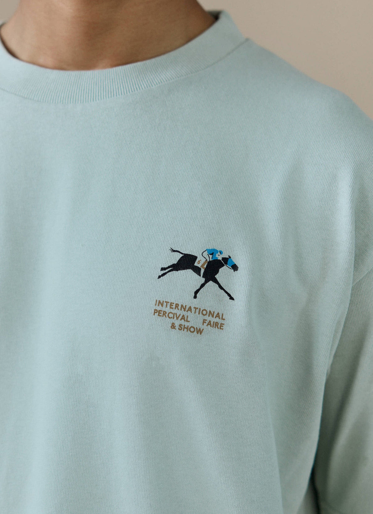 Men's Oversized T Shirt - Fair & Show - Cotton - Sage | Percival New