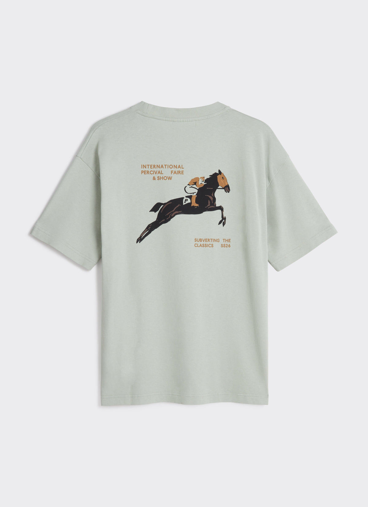 Men's Oversized T Shirt - Fair & Show - Cotton - Sage | Percival New