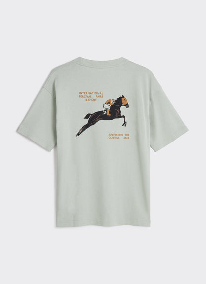 Men's Oversized T Shirt - Fair & Show - Cotton - Sage | Percival New