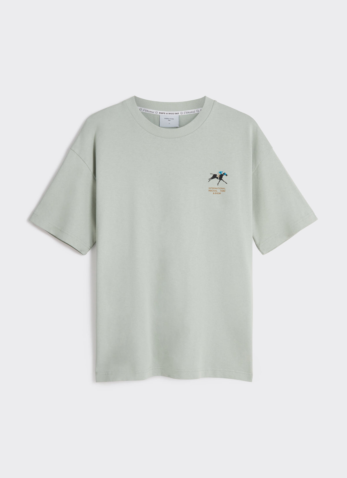 Men's Oversized T Shirt - Fair & Show - Cotton - Sage | Percival New