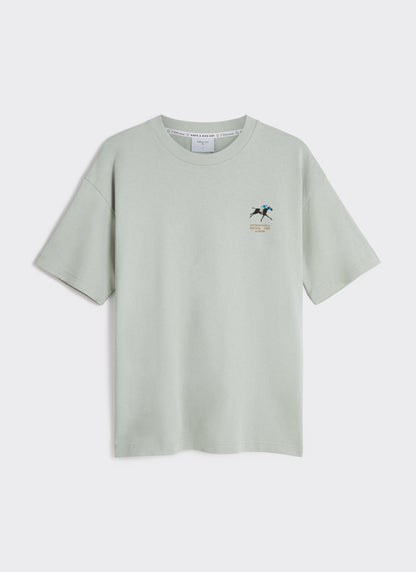 Men's Oversized T Shirt - Fair & Show - Cotton - Sage | Percival New