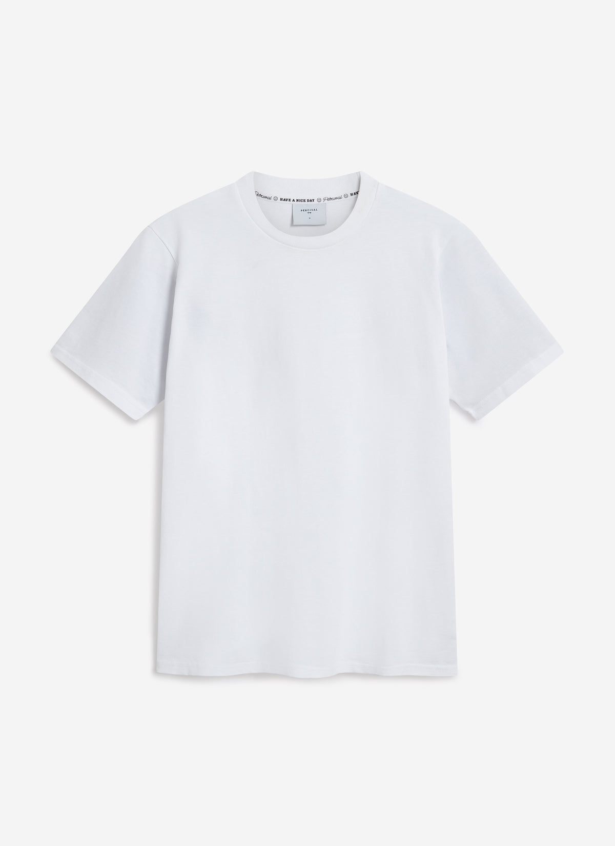 Men's Cropped Plain T Shirt - Heavyweight Cotton - White | Percival Deals