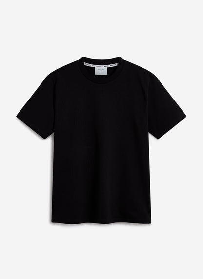 Men's Cropped Plain T Shirt - Heavyweight Cotton - Black | Percival Exclusive