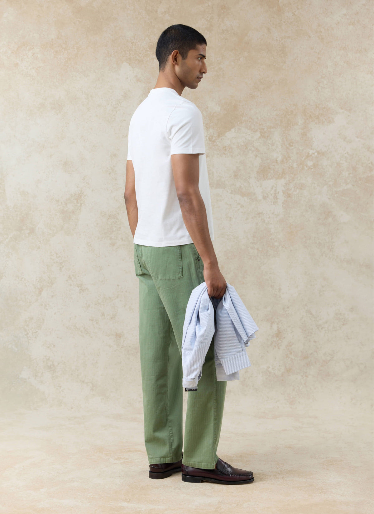 Men's Slim Fit T-Shirt - Austin - Cotton - White | Percival Featured