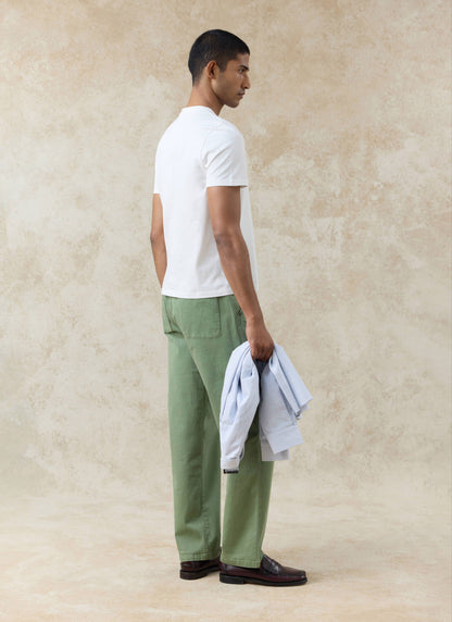 Men's Slim Fit T-Shirt - Austin - Cotton - White | Percival Featured