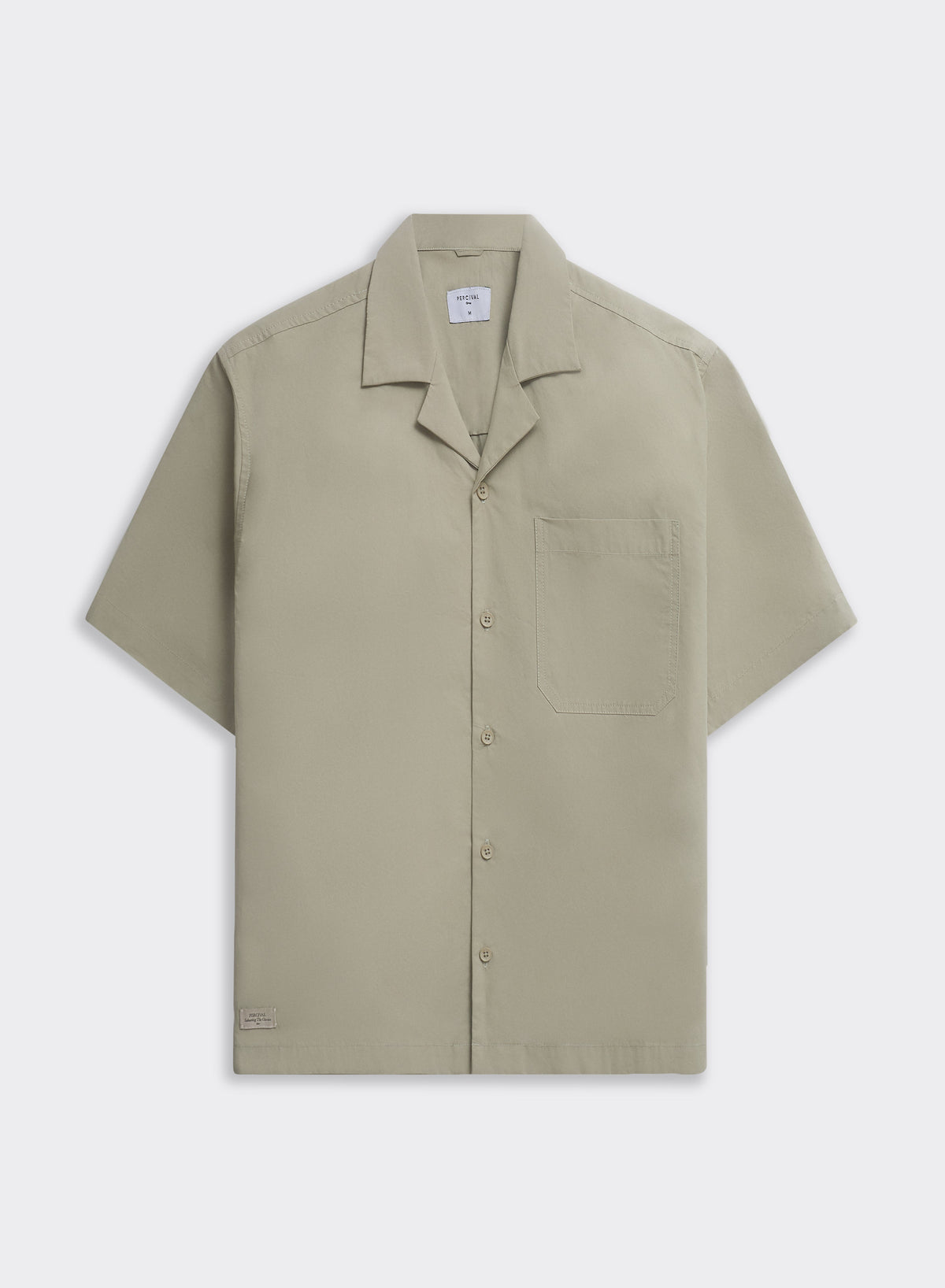 Men's Pistachio Cuban Collar Shirt - Daniel - Cotton | Percival Classic