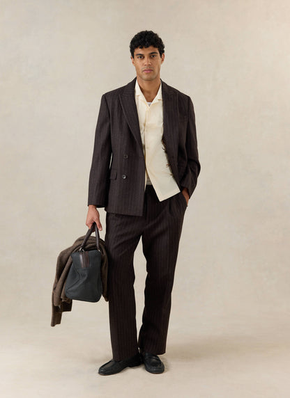 Men's Cream Embroidered Cuban Shirt - Cotton - Percival | Percival Featured