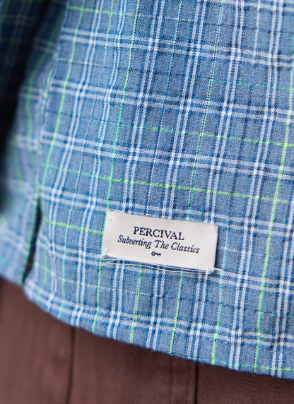 Men's Hinsley Checked Boxy Shirt - 100% Cotton | Percival Essential