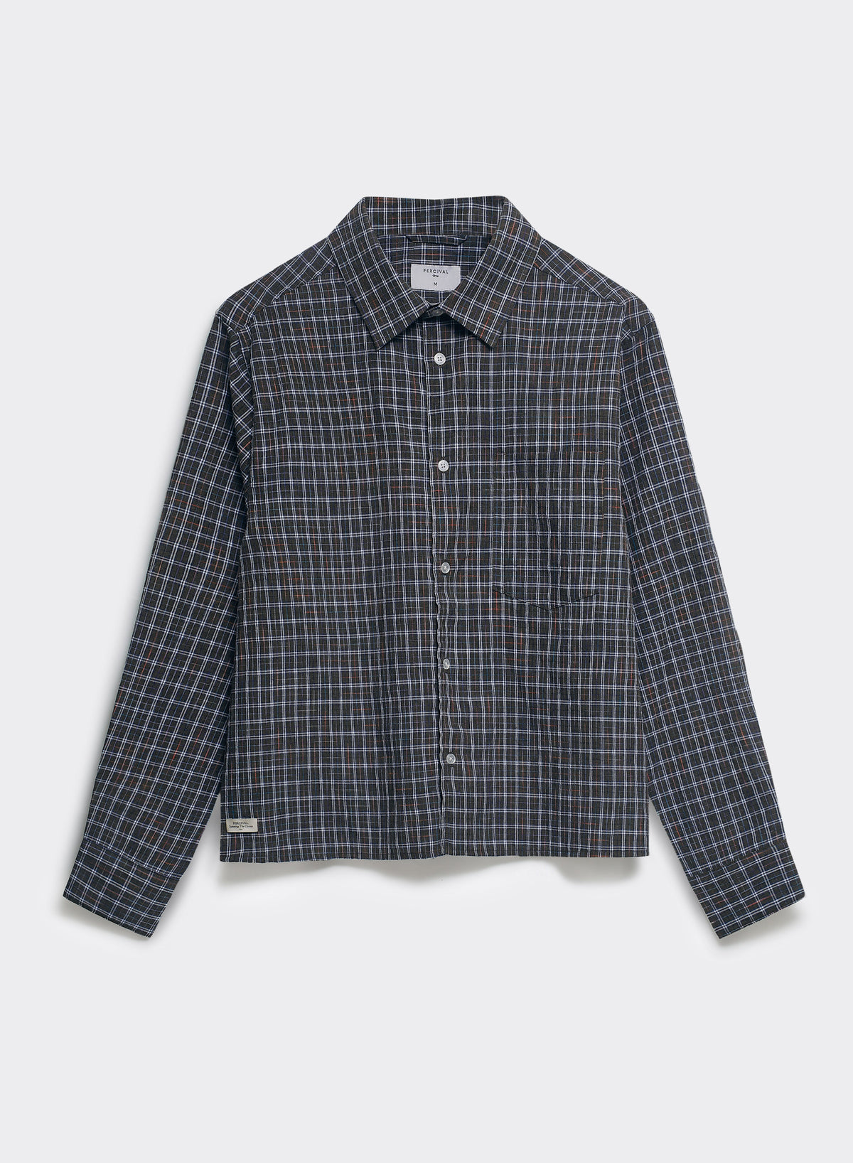 Men's Check Boxy Shirt - Hinsley - 100% Cotton - Brown | Percival Smart Buy
