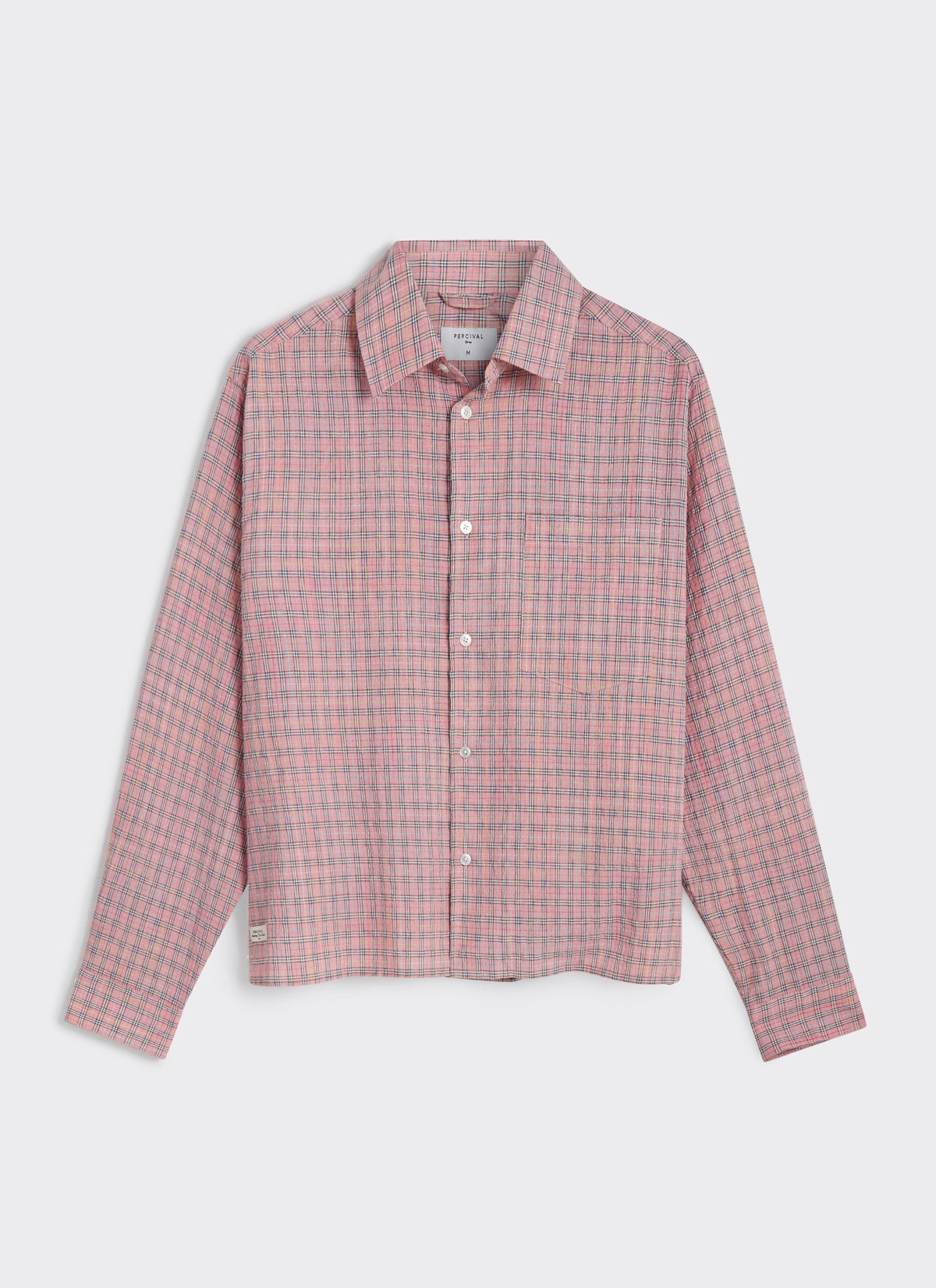 Men's Pink Check Shirt - Hinsley - Cotton | Percival Deals