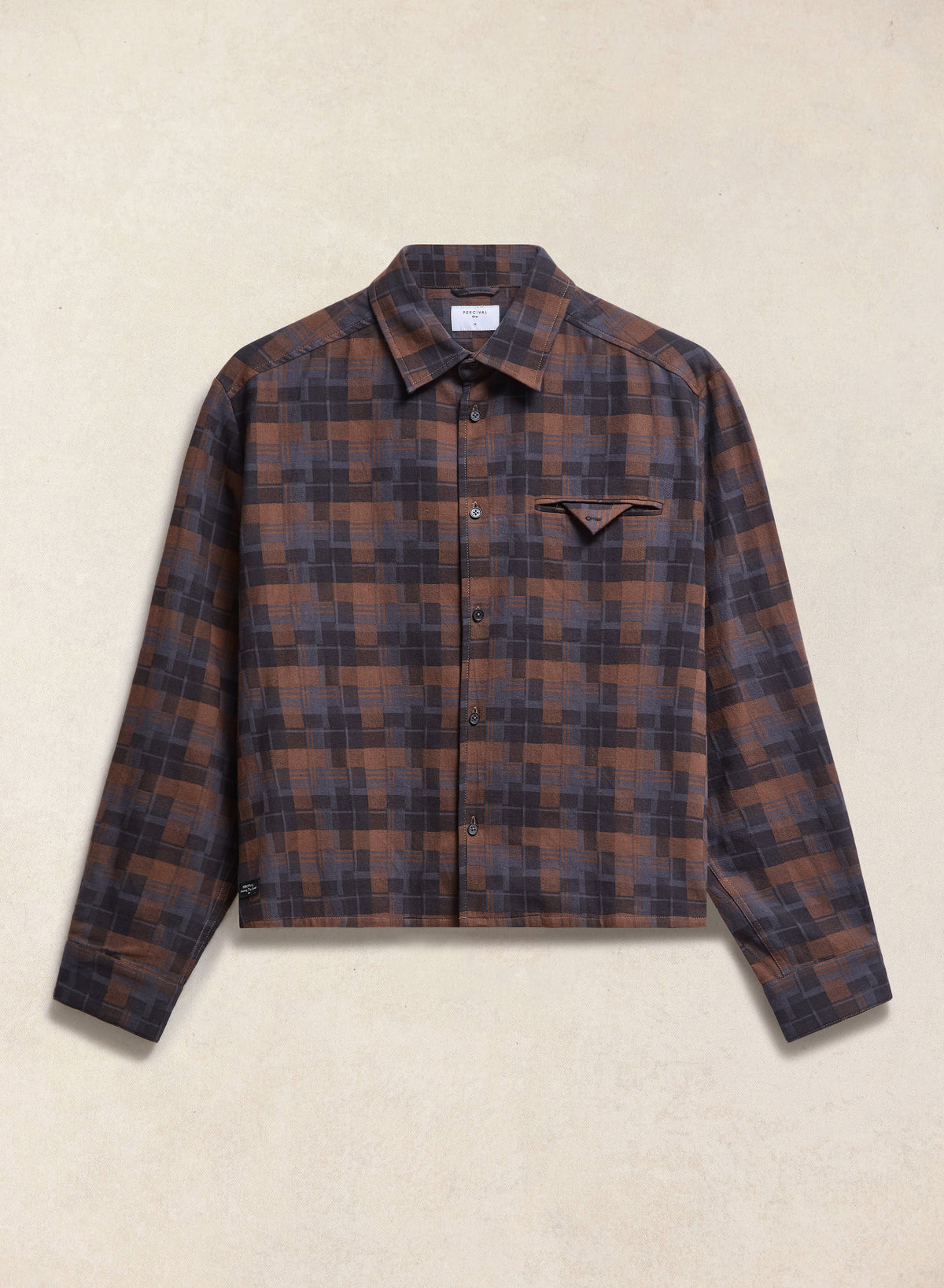 Hinsley Boxy Sleeve Shirt - Brown Check - Percival | Percival Customer Favorite