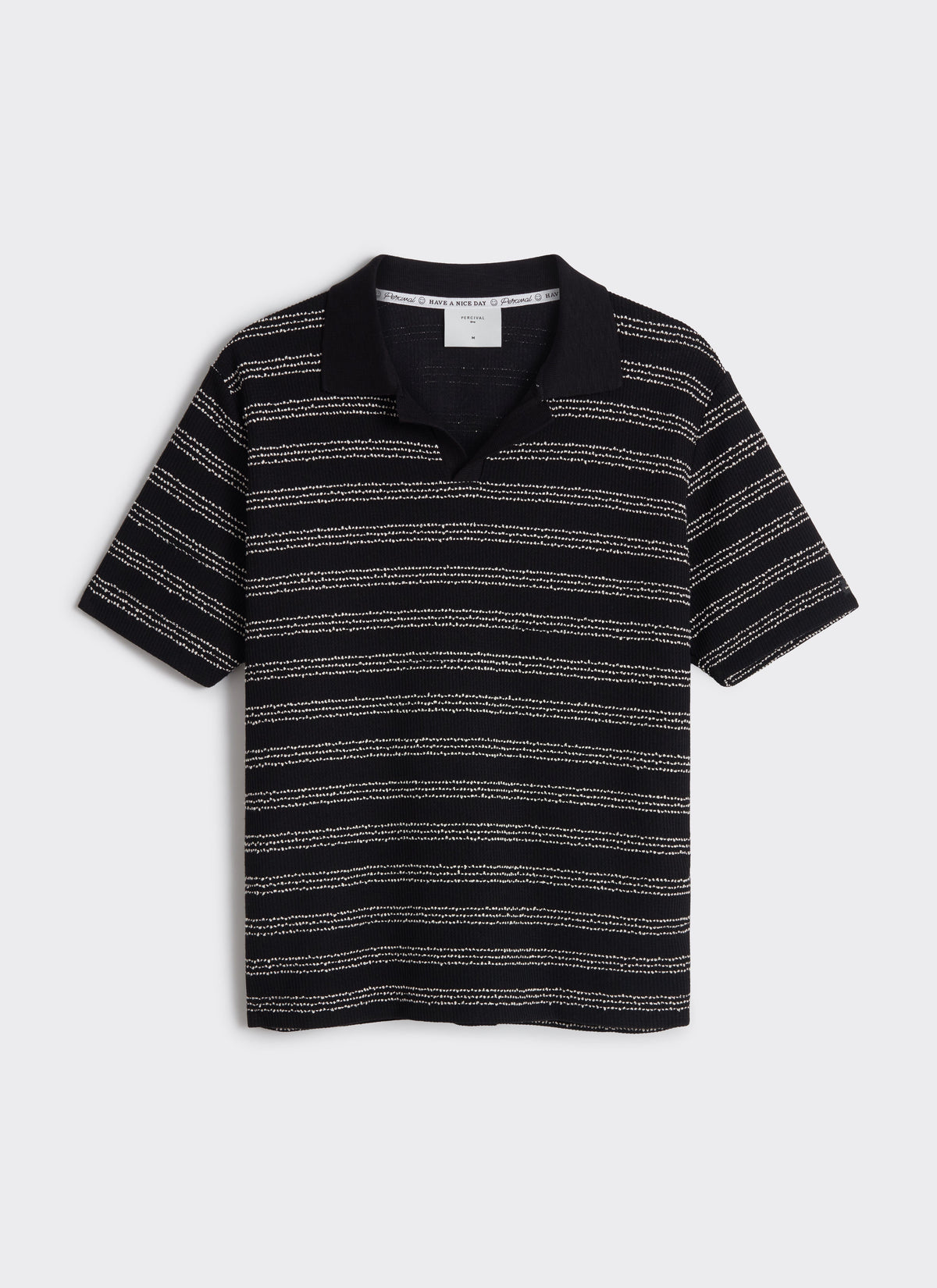 Men's Laurent Boxy Polo - Organic Cotton Blend - Black | Percival Popular
