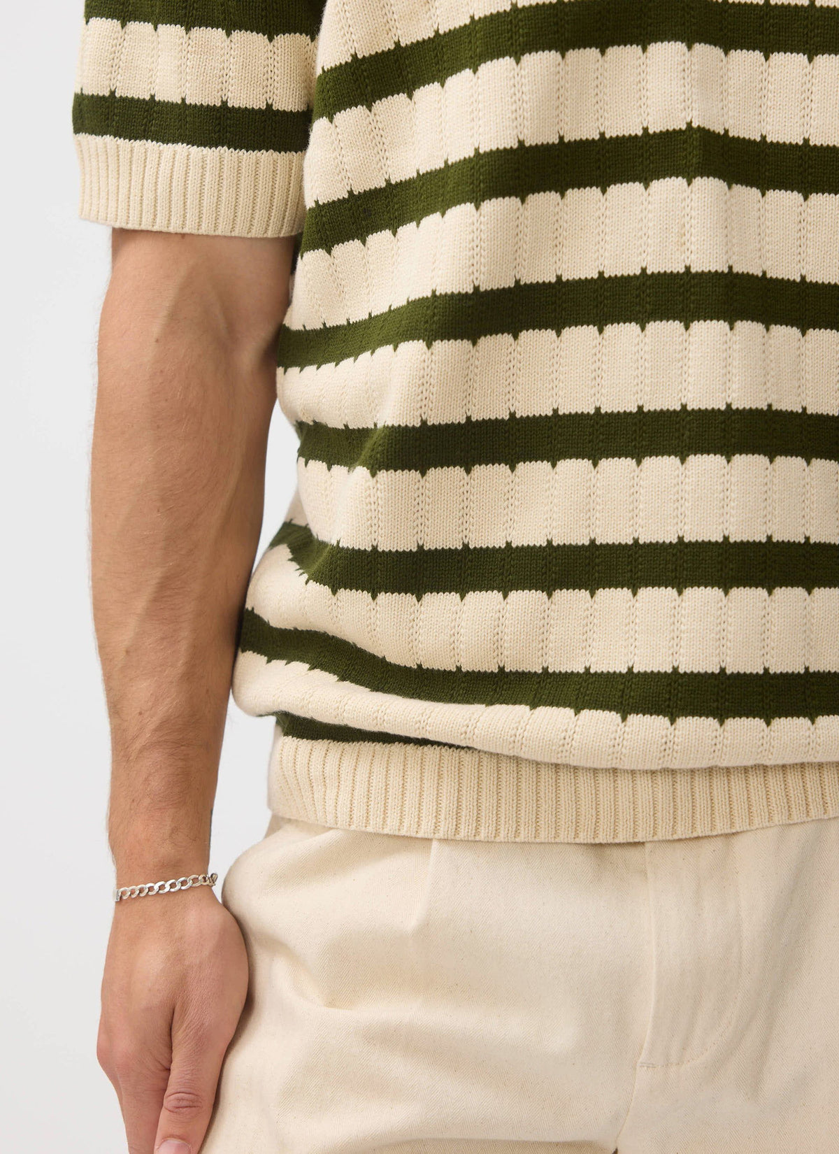 Stine Knitted Polo - Cotton - Cream | Percival Exclusive