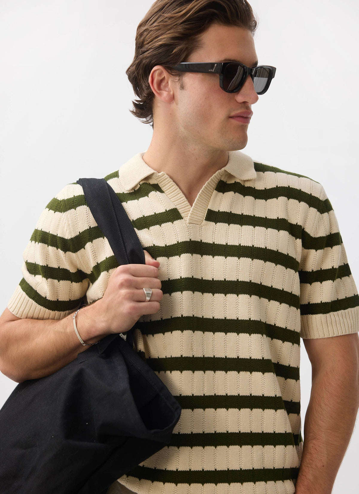 Stine Knitted Polo - Cotton - Cream | Percival Exclusive