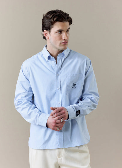 Men's Striped Pearce Long Sleeve Shirt - Percival x BHAFC - Blue | Percival Trending