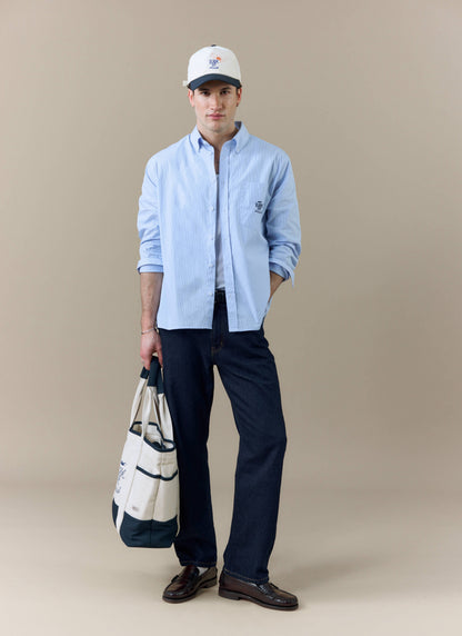 Men's Striped Pearce Long Sleeve Shirt - Percival x BHAFC - Blue | Percival Trending
