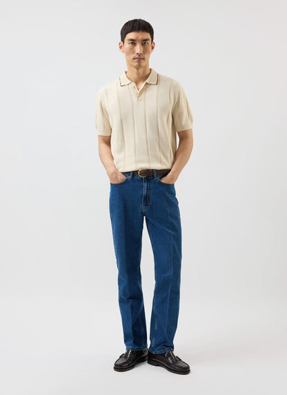 Men's Wool Polo Shirt - Percival x Warren - Ecru Cream | Percival Smart Buy