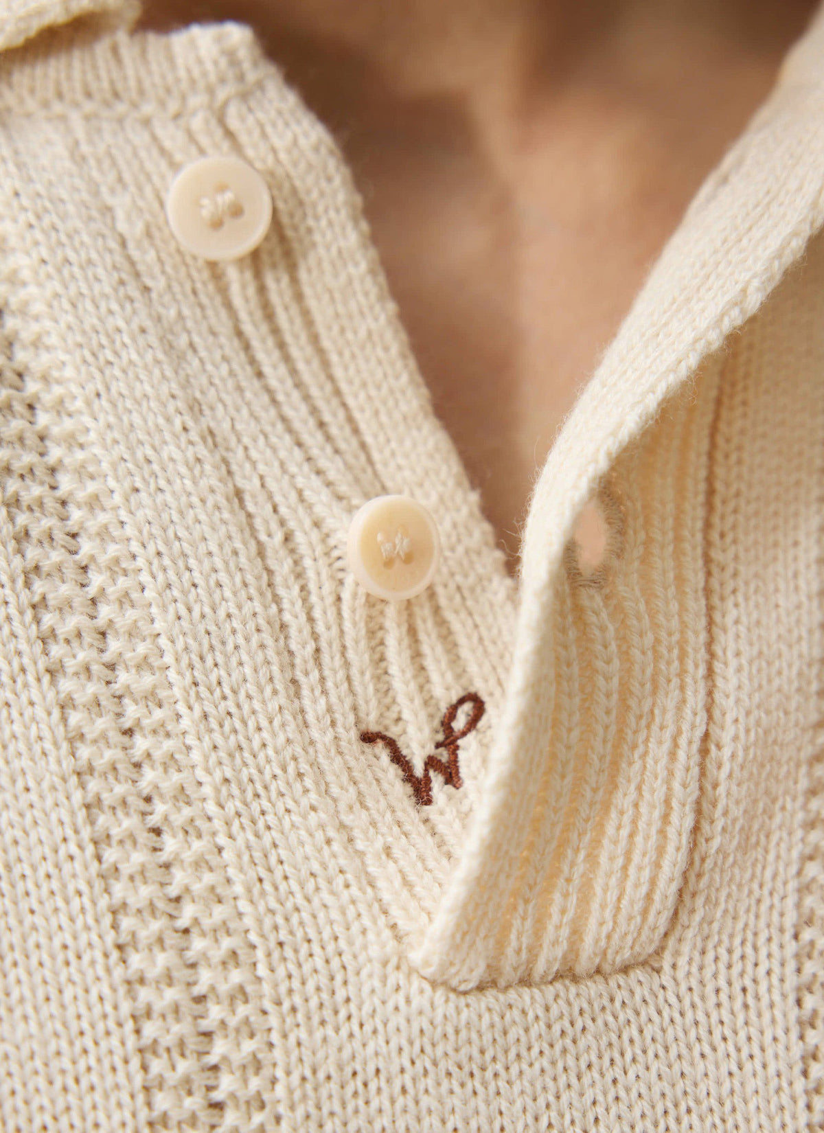 Men's Wool Polo Shirt - Percival x Warren - Ecru Cream | Percival Smart Buy