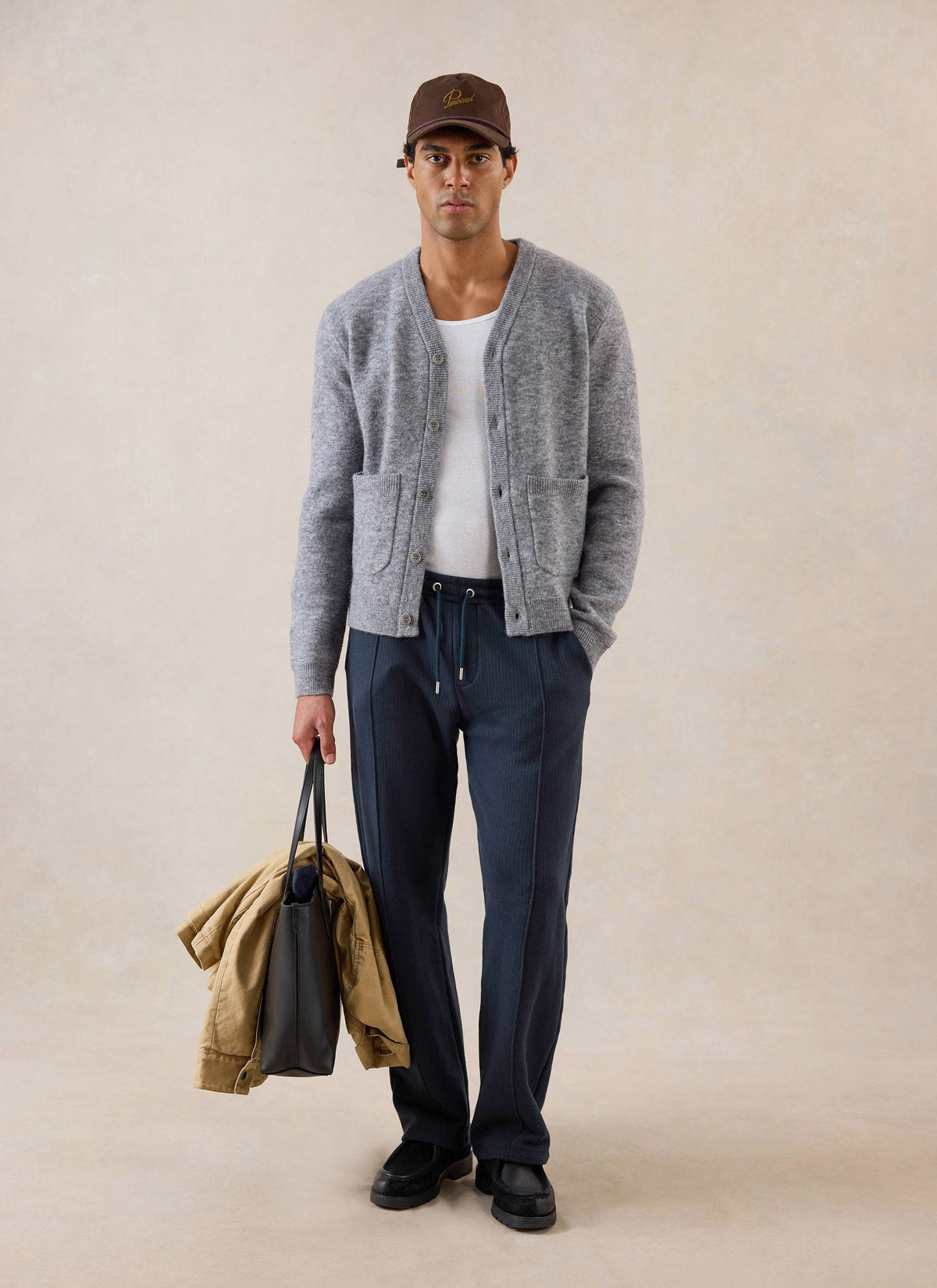 White Glove Boxy Cardigan - Grey Mohair - Percival | Percival Everyday