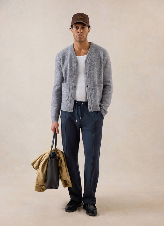 White Glove Boxy Cardigan - Grey Mohair - Percival | Percival Everyday