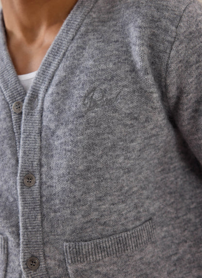 White Glove Boxy Cardigan - Grey Mohair - Percival | Percival Everyday