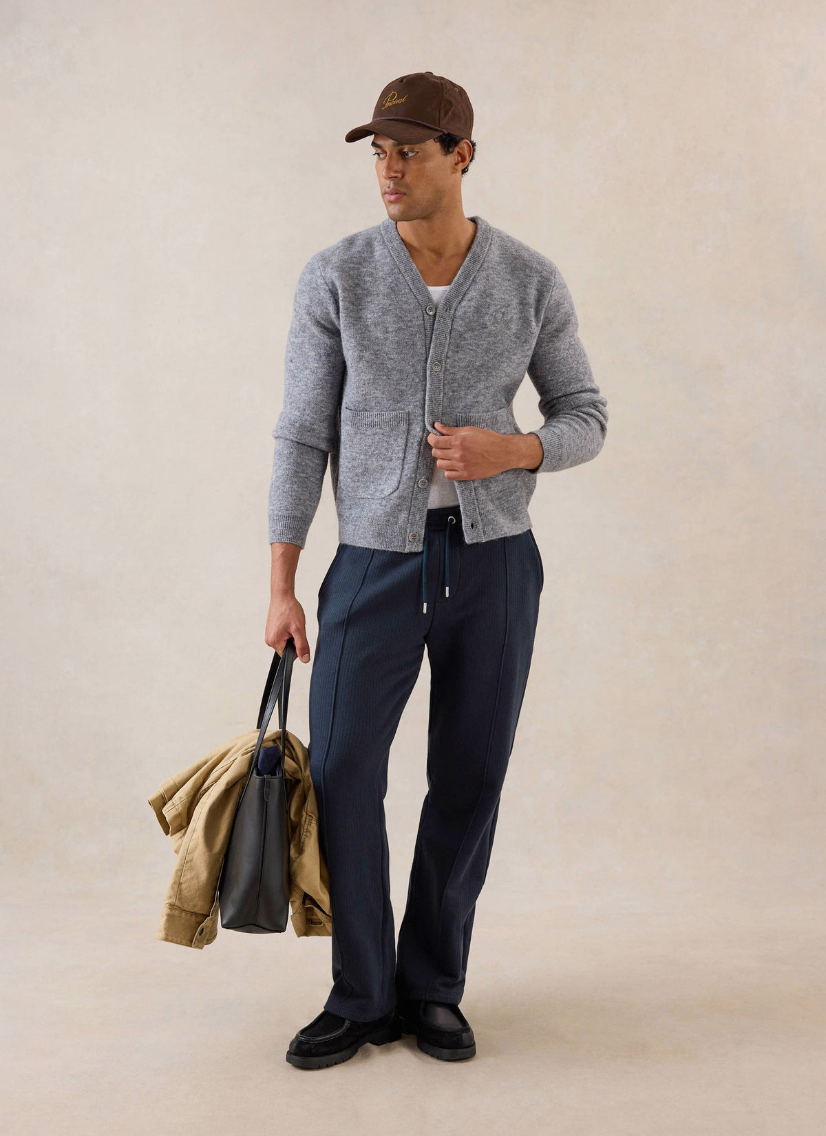 White Glove Boxy Cardigan - Grey Mohair - Percival | Percival Everyday
