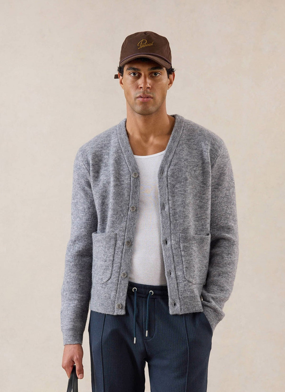 White Glove Boxy Cardigan - Grey Mohair - Percival | Percival Everyday
