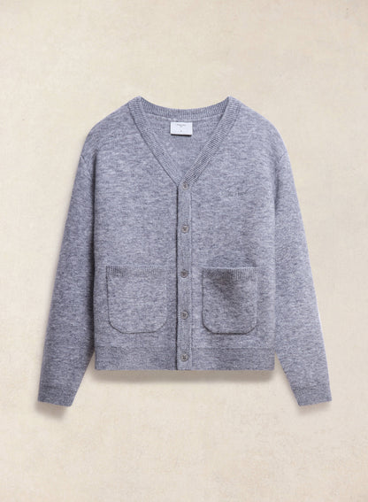 White Glove Boxy Cardigan - Grey Mohair - Percival | Percival Everyday