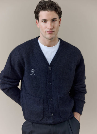 Men's Cardigan - White Glove - Percival x Brighton & Hove Albion F.C. - Navy | Percival New