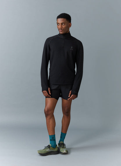 Men's PCVL Base Layer Quarter Zip Jacket - Black | Percival Latest