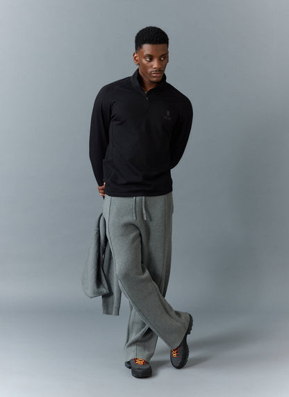 Men's PCVL Base Layer Quarter Zip Jacket - Black | Percival Latest