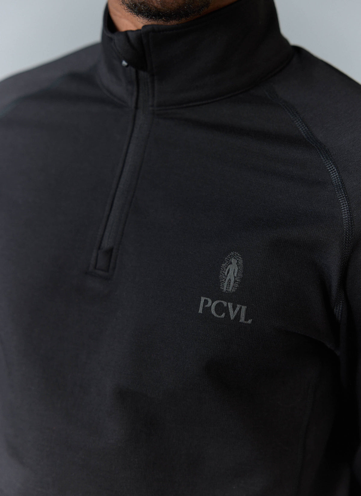 Men's PCVL Base Layer Quarter Zip Jacket - Black | Percival Latest