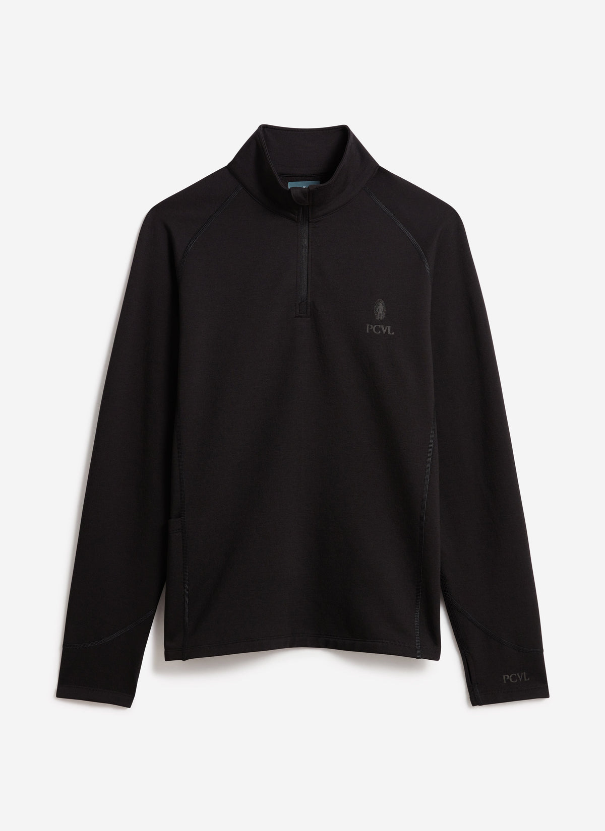 Men's PCVL Base Layer Quarter Zip Jacket - Black | Percival Latest