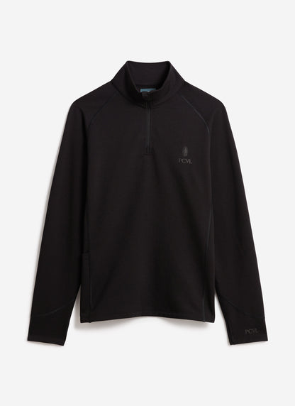 Men's PCVL Base Layer Quarter Zip Jacket - Black | Percival Latest